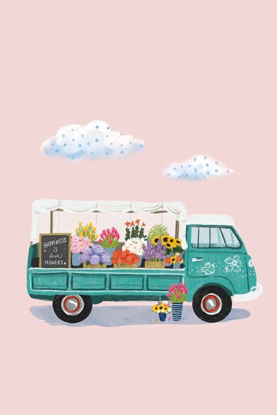 Pink Light Studio: Flower Market I by Ilaria Benedetti