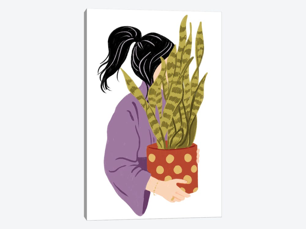 Plant Girl II by Ilaria Benedetti 1-piece Canvas Wall Art