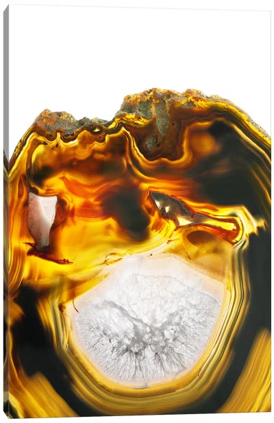 Amber Lava Canvas Art Print - Agate Illuminated