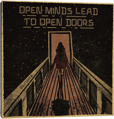 Open Minds Lead To Open Doors Canvas Art Print - Illunatica
