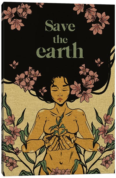 Save The Earth Canvas Art Print - Illunatica