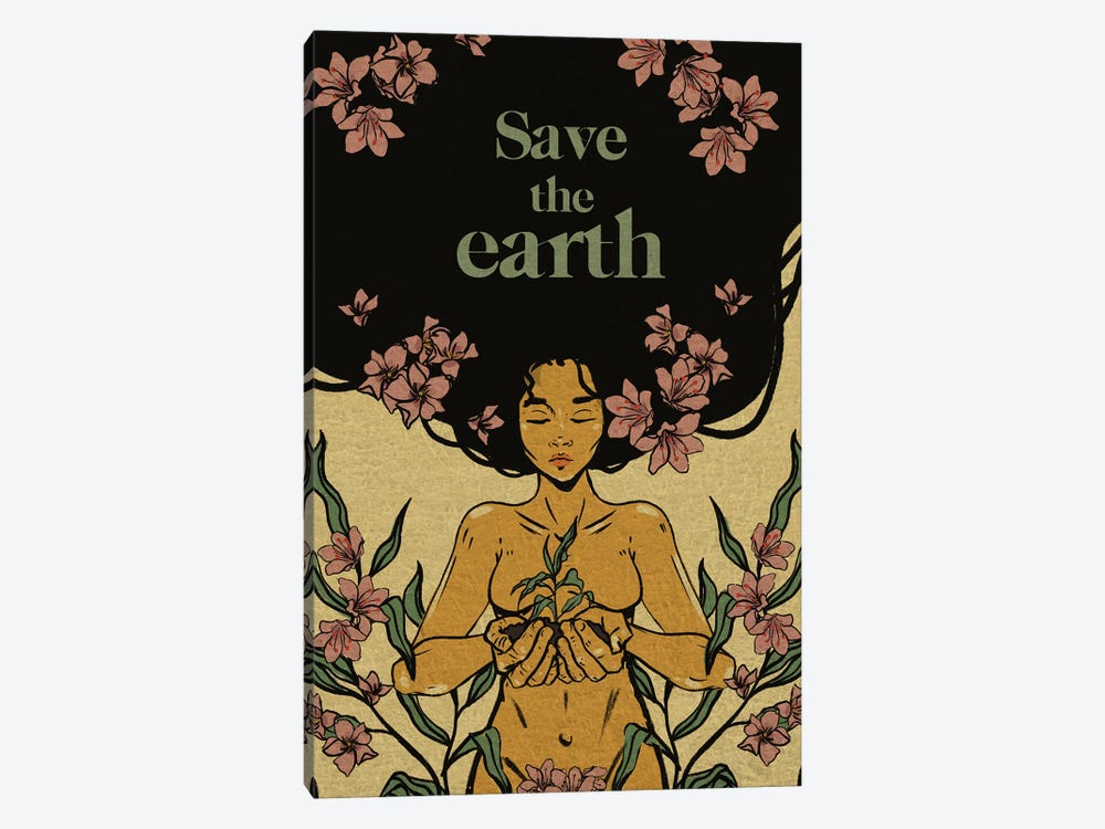 Save The Earth by Illunatica 1-piece Canvas Wall Art