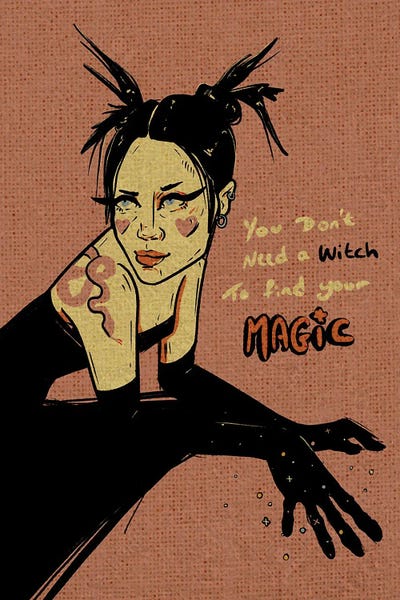 You Don't Need A Witch To Find Your Magic by Illunatica framed wall art