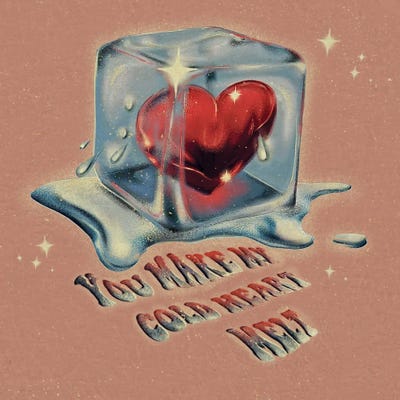 You Make My Cold Heart Melt by Illunatica framed wall art