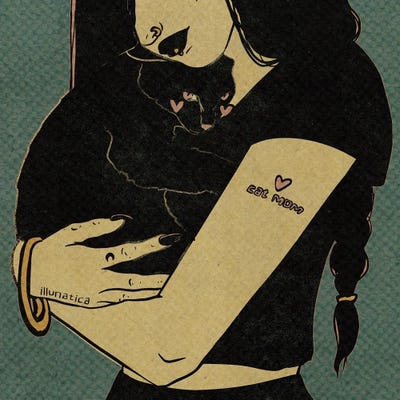 Cat Mum by Illunatica canvas print