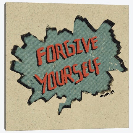 Forgive Yourself Canvas Print #ILN61} by Illunatica Canvas Art