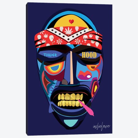 Emo Mask Canvas Print #ILO10} by Indie Lowve Canvas Wall Art