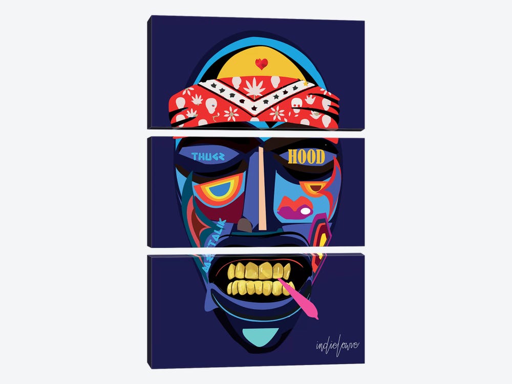 Emo Mask by Indie Lowve 3-piece Canvas Art Print