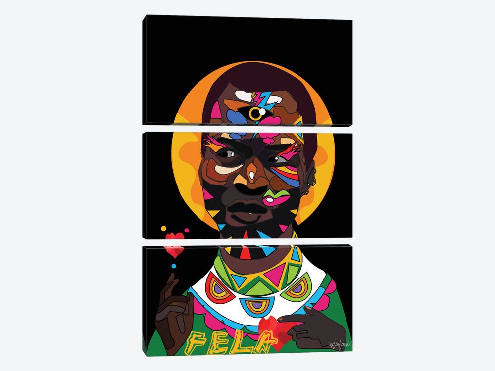 Fela by Indie Lowve 3-piece Canvas Print