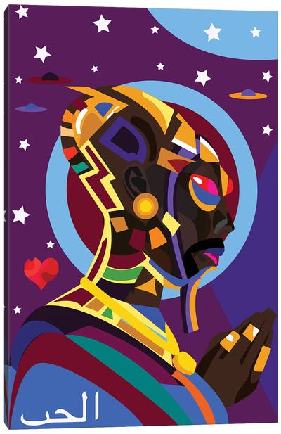 Alien  Canvas Art Print - Afrofuturism