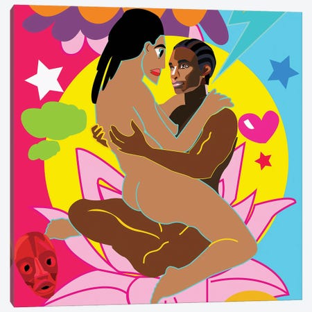 Yogi Love Canvas Print #ILO48} by Indie Lowve Canvas Print