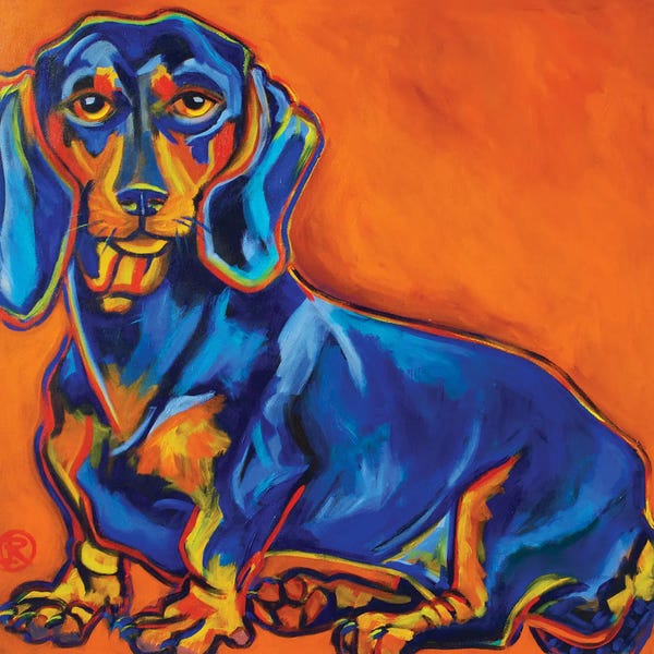 Ilene Richard: Blue Dachshund by Ilene Richard