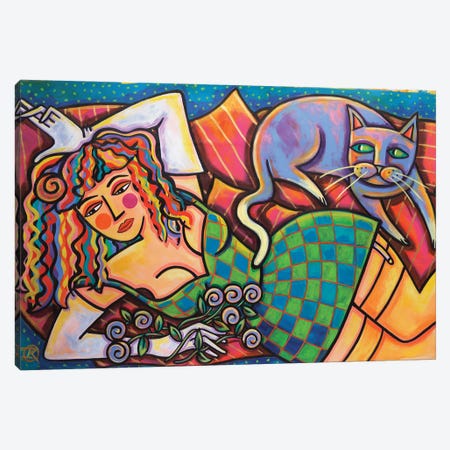 The Cats Meow Canvas Print #ILR14} by Ilene Richard Canvas Artwork