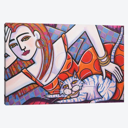 Tiger Cat Canvas Print #ILR27} by Ilene Richard Canvas Print