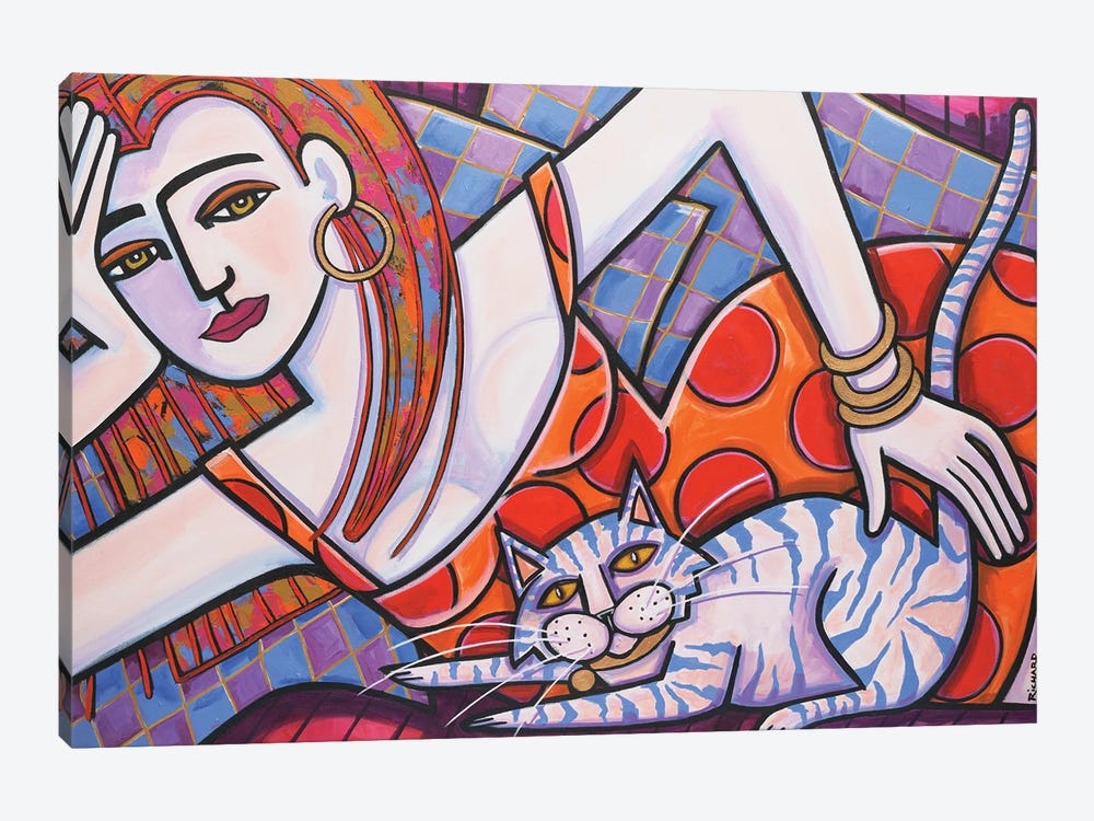 Tiger Cat by Ilene Richard 1-piece Canvas Art Print