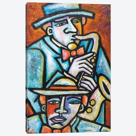 Jazz Men Canvas Print #ILR30} by Ilene Richard Art Print