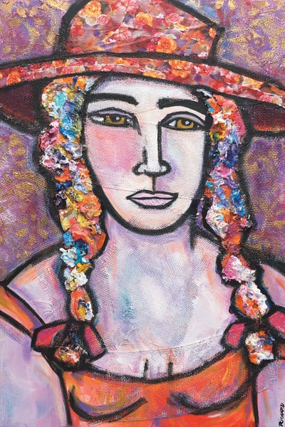 Floral Hat by Ilene Richard canvas print