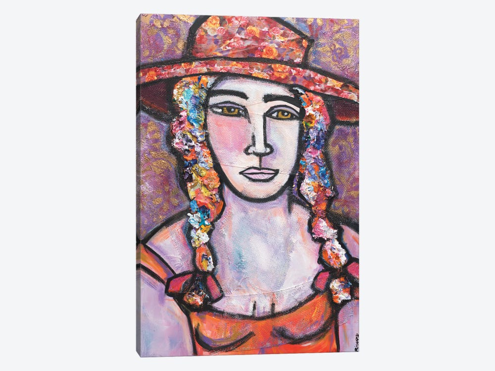 Floral Hat by Ilene Richard 1-piece Canvas Art