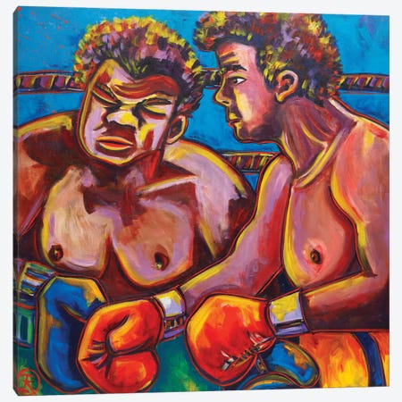 The Boxers Canvas Print #ILR38} by Ilene Richard Art Print