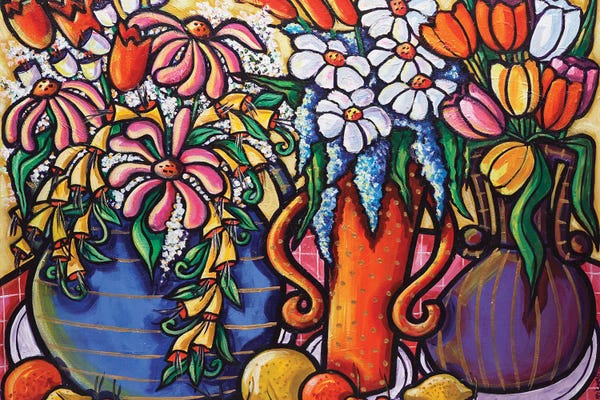 Tulips: Three Vases by Ilene Richard