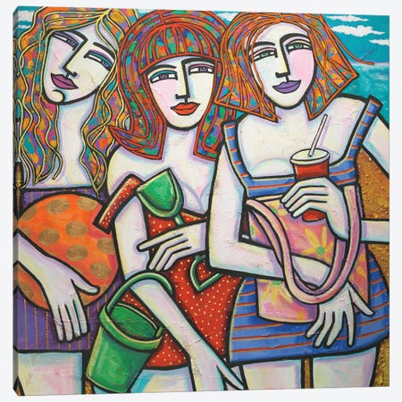 Summer Friends Canvas Print #ILR41} by Ilene Richard Canvas Art