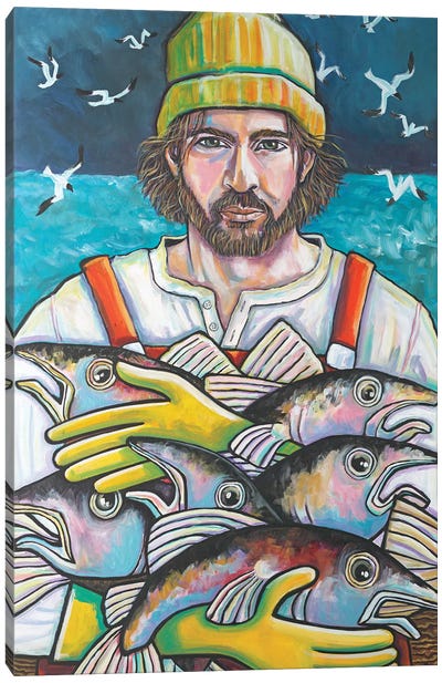 Fisherman Of Gloucester Canvas Art Print - Fishing Art