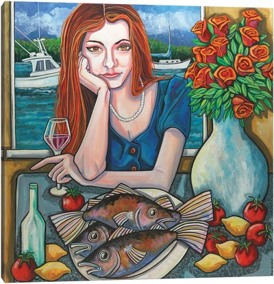 Still Life In Gloucester Canvas Art Print - Seafood Art