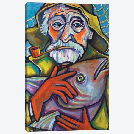 Gloucester Fisherman Canvas Print #ILR48} by Ilene Richard Canvas Wall Art