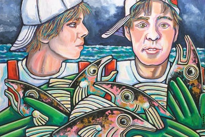 Boats Coming In by Ilene Richard canvas print