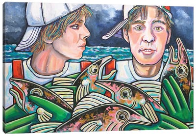 Boats Coming In Canvas Art Print - Ilene Richard