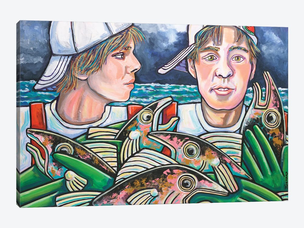 Boats Coming In by Ilene Richard 1-piece Canvas Art Print