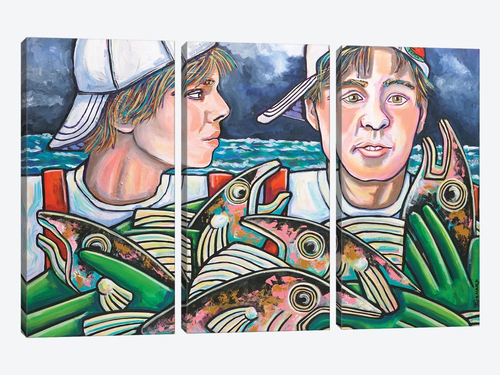Boats Coming In by Ilene Richard 3-piece Art Print