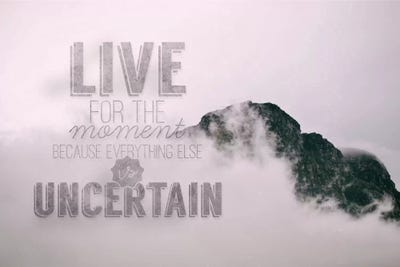 Live for the Moment by 5by5collective art print