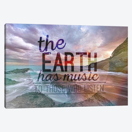 The Earth has Music Canvas Print #ILS18} by 5by5collective Canvas Artwork