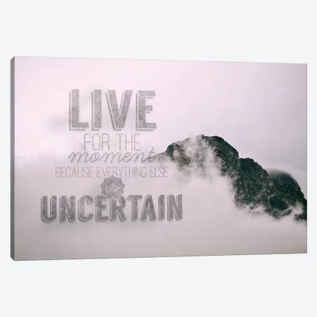 Live for the Moment Canvas Print #ILS1} by 5by5collective Art Print