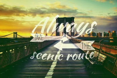 Take the Scenic Route by 5by5collective canvas print