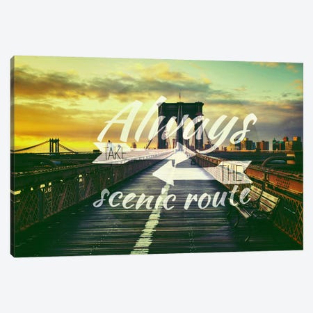 Take the Scenic Route Canvas Print #ILS22} by 5by5collective Art Print