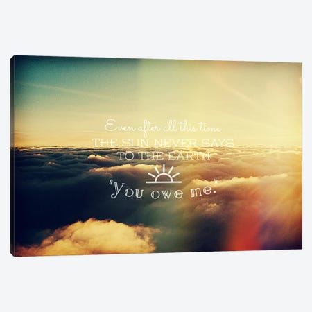 You Owe Me Canvas Print #ILS3} by 5by5collective Art Print