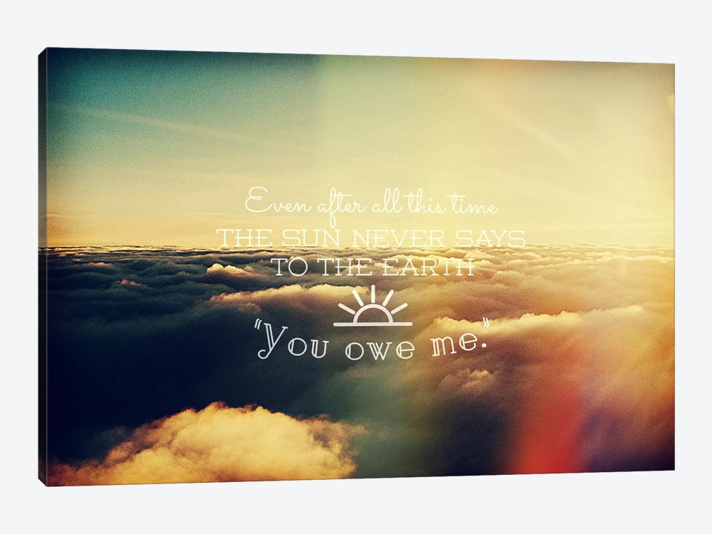 You Owe Me by 5by5collective 1-piece Canvas Art