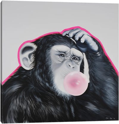 Too Glam To Give A Damn Canvas Art Print - Chimpanzee Art