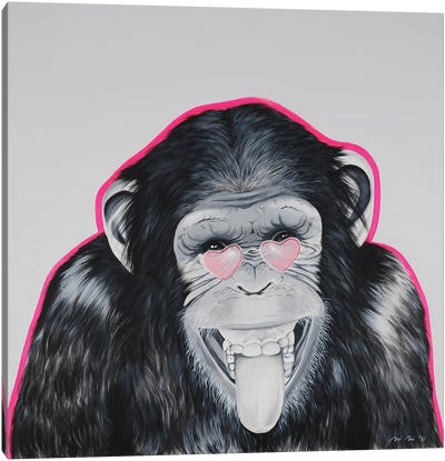 The Importance Of Being Important Canvas Art Print - Chimpanzees