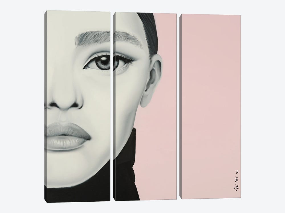 Alter Ego In Pink by Iliana Ilieva 3-piece Art Print