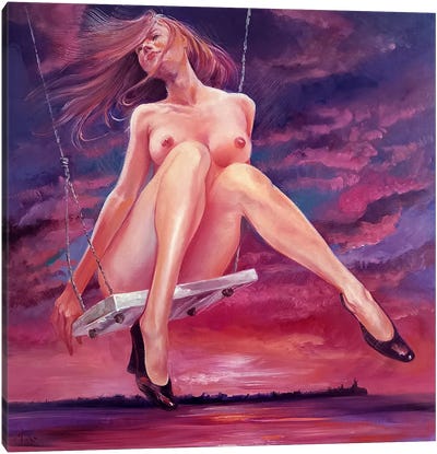 The Swing Canvas Art Print - Isabel Mahe