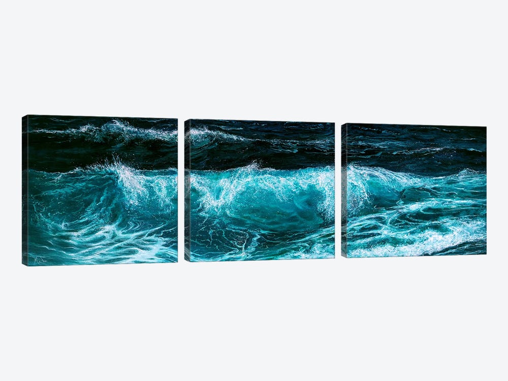 Rough Sea by Isabel Mahe 3-piece Canvas Art Print
