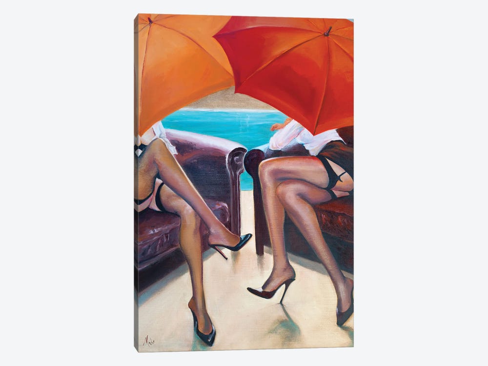 Rendez-Vous At The Pool by Isabel Mahe 1-piece Canvas Wall Art