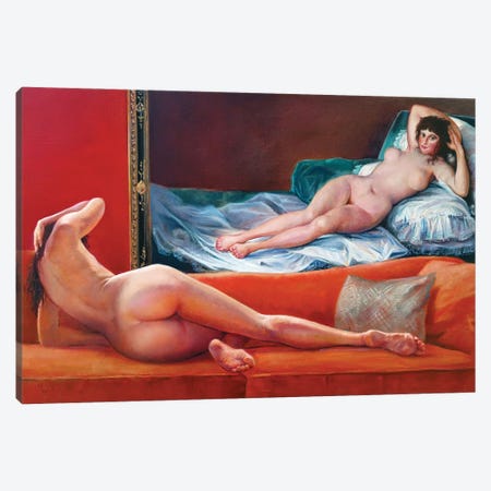 La Maja Desnuda Canvas Print #IMA145} by Isabel Mahe Art Print