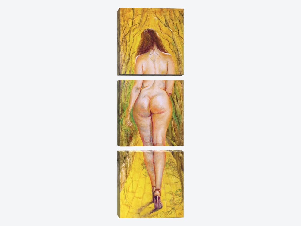 Down The Yellow Brick Road by Isabel Mahe 3-piece Canvas Print