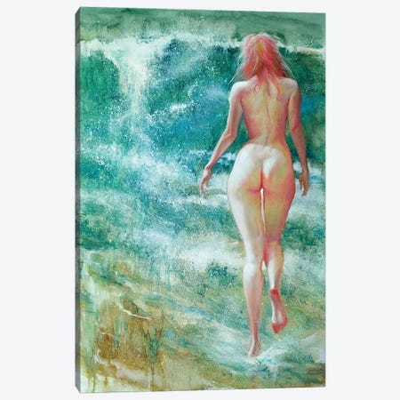 Emerald Sea Canvas Print #IMA20} by Isabel Mahe Canvas Art