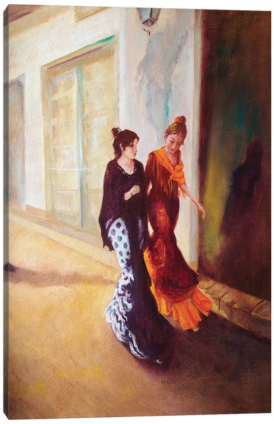 Sevillanas Canvas Art Print - Flamenco Art