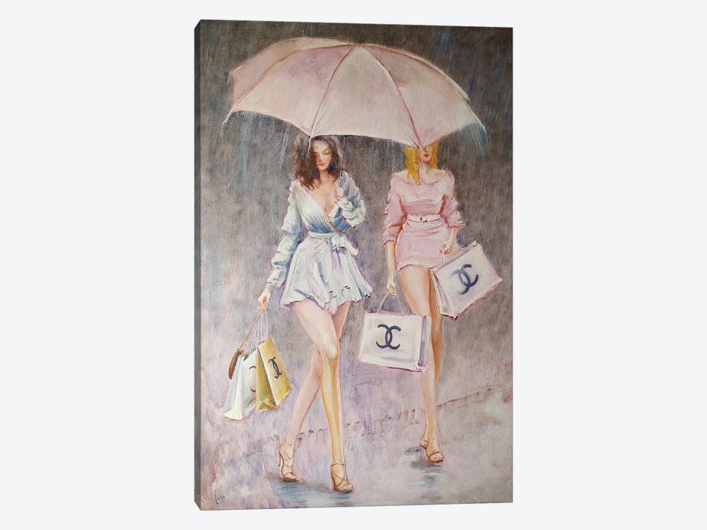 Shopping At Chanel 1-piece Canvas Art Print